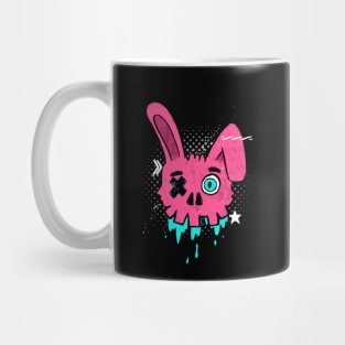 Street Style Bunny Skull Pop Art Rabbit Mug